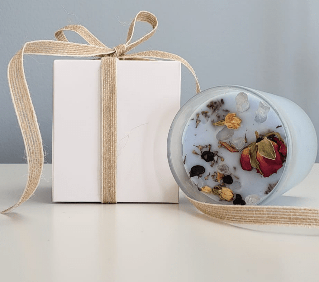 Crystal Gift Candle - Peony, Grapefruit, Musk