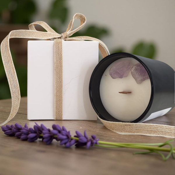 Celtic Lavender Candle - Crystal  Artisan Present - Image 2