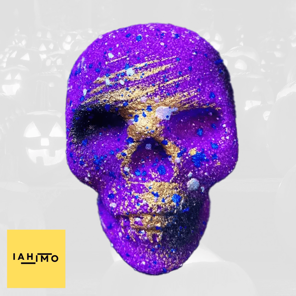 Magic Violet Skull Bath Bomb – Vibrant Fizz & Floral Essence