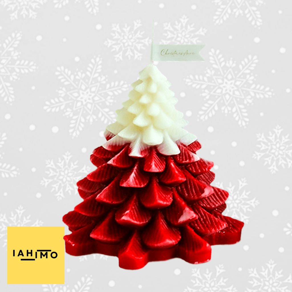 Christmas Red Spark Candle – Tree Shaped Holiday Candle