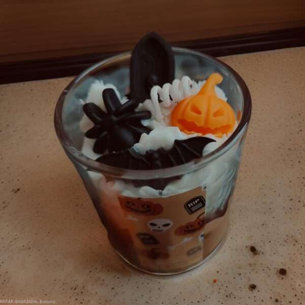 Spider Tombstone Candle – Halloween Decor & Fragrance - Image 3