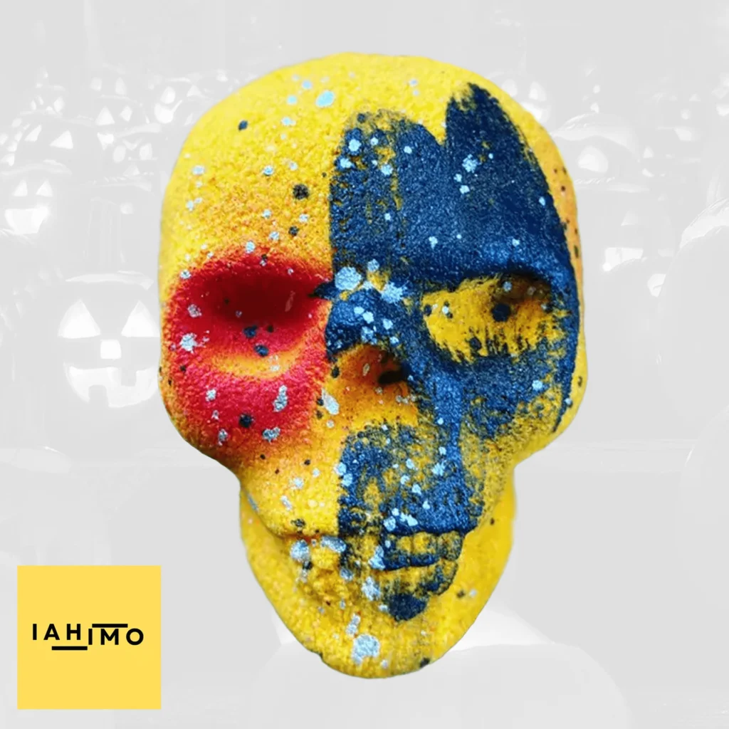 Magic Yellow Skull Bath Bomb – Bright Fizz & Citrus Burst