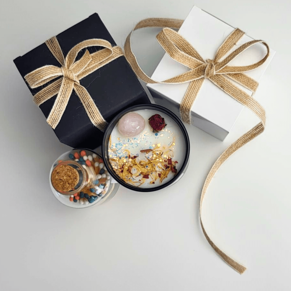 Luxury Candle Gift with Irish Matches Jar – Handmade Freesia Candle for Elegant Irish Homes